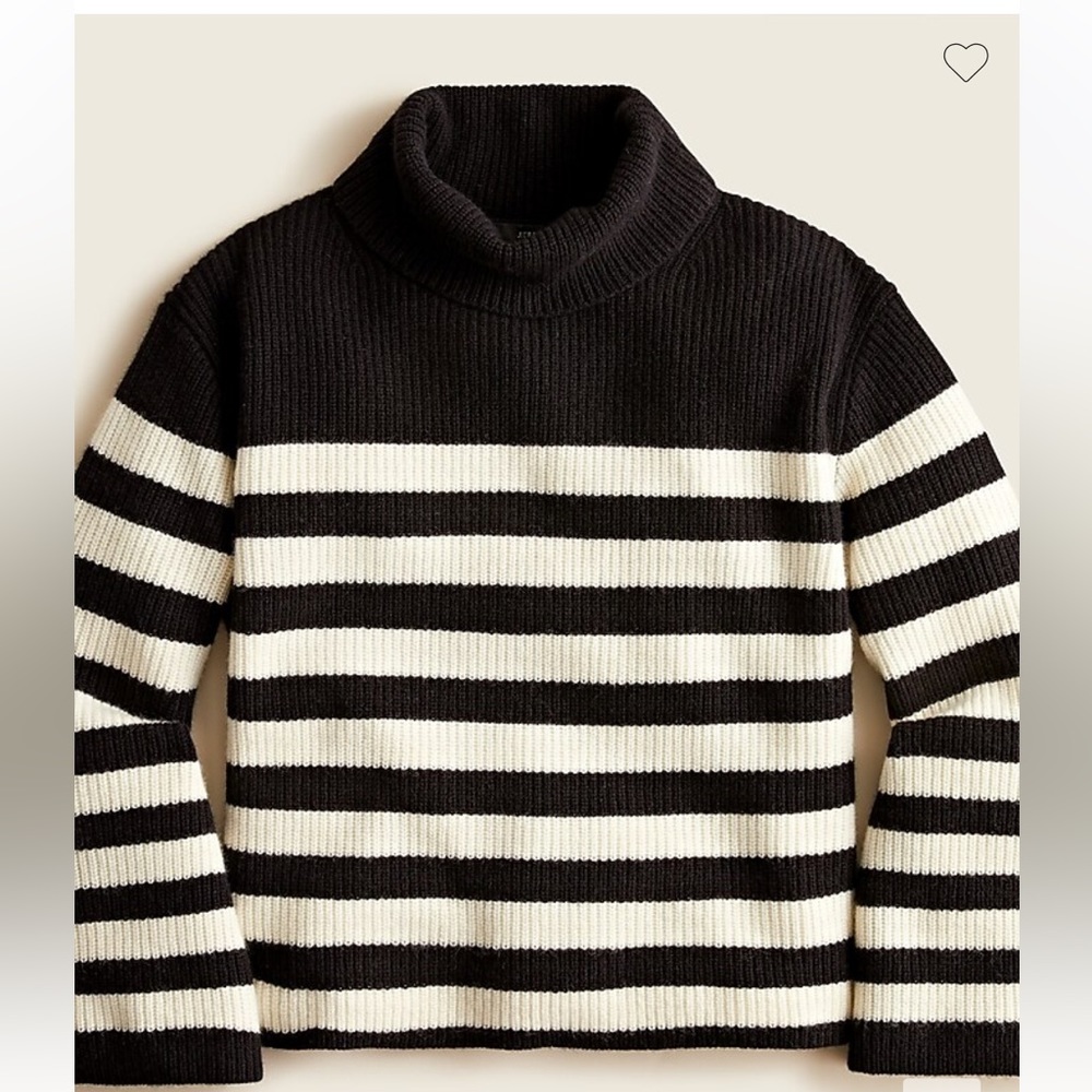 J. Crew Wool/Cashmere Stripe Sweater 2x